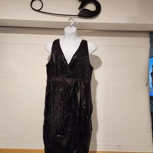 Glamorous Black Sequin Mini Dress